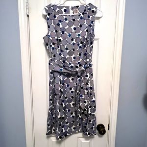 Anne Klein Navy and White dress size 4